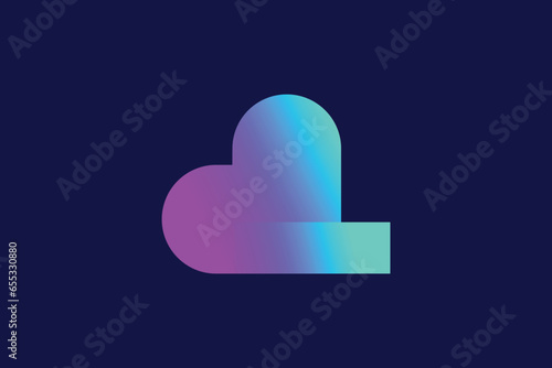 Letter Q love trendy vector logo design