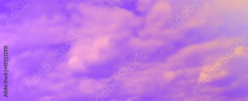 Vivid Colored Aesthetic Sky Background. Realistic Vector Clouds