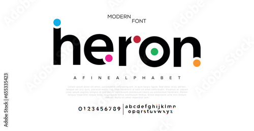 Obraz na płótnie Heron crypto colorful stylish small alphabet letter logo design.