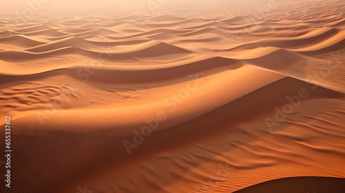 Panoramic view of the sand dunes in the Sahara desert © Iman