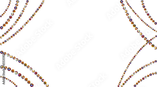 Gems. Decoration. Diamonds. Abstract background. Jewelry. Hanging crystals. Vector illustration.