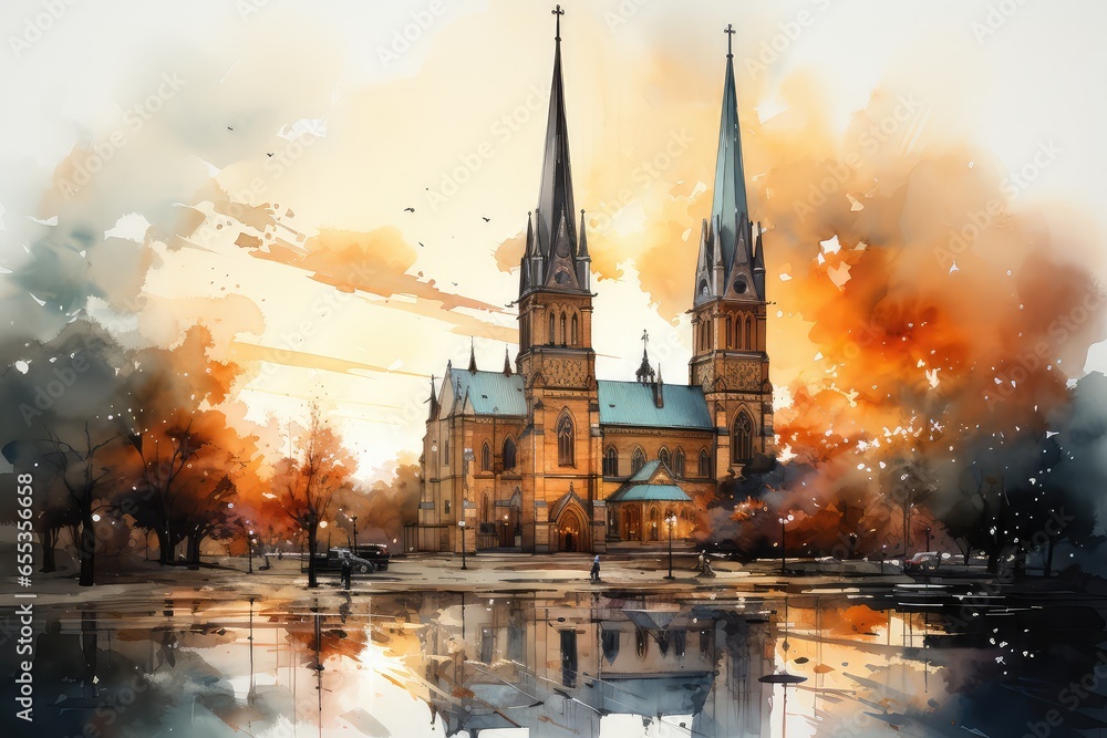 Obraz premium view of the cathedral of st james