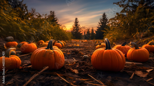 pumpkin patch farm fall autumn festival. Autumn and halloween concept
