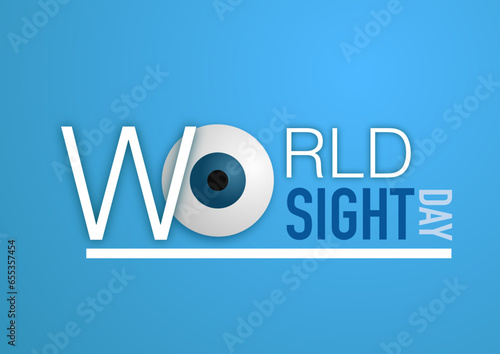 World Sight day (WSD) is observed every year in October, it is a global event meant to draw attention on blindness and vision impairment. Vector illustration photo