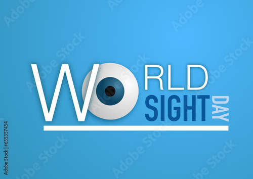 World Sight day (WSD) is observed every year in October, it is a global event meant to draw attention on blindness and vision impairment. Vector illustration