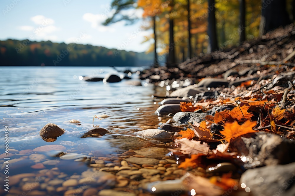 autumn leaves on the river autumn leaves on the river