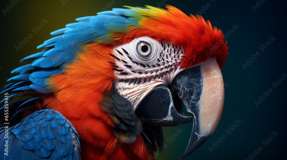 macaw in beautiful light with natural habitat macaw in beautiful light with natural habitat