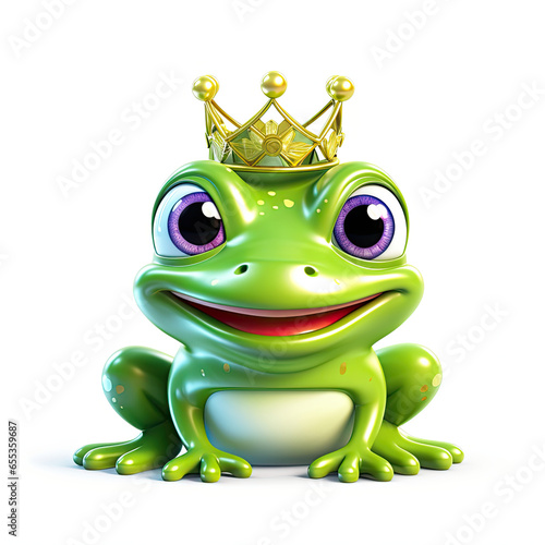 Royal Green Frog  Regal Smile   Crown