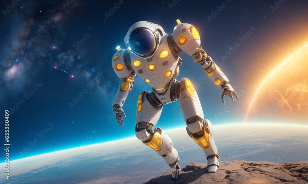 Fototapeta premium android space galaxies spaceships