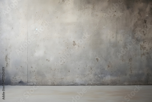 Produktplatzierung Productplacement Leerer Raum mit grauer Betonwand und Boden Hintergrund photo