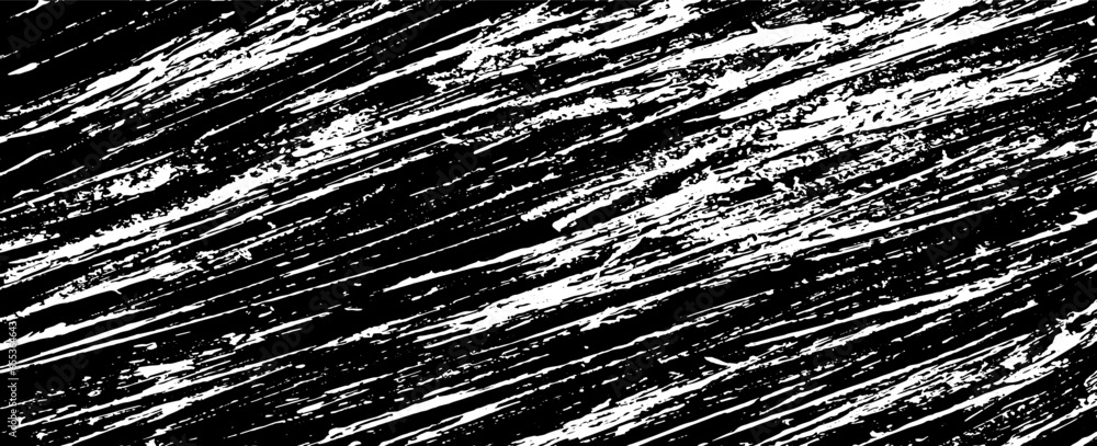 Obraz premium Vector brush sroke texture. Distressed uneven grunge background. Abstract distressed vector illustration. Overlay over any design to create interesting effect and depth. Black isolated on white. EPS10