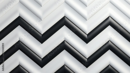 White background with zigzag pattern design.