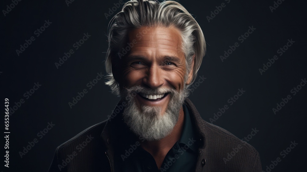 Handsome mid aged man model closed up Handsome mid aged man model closed up
