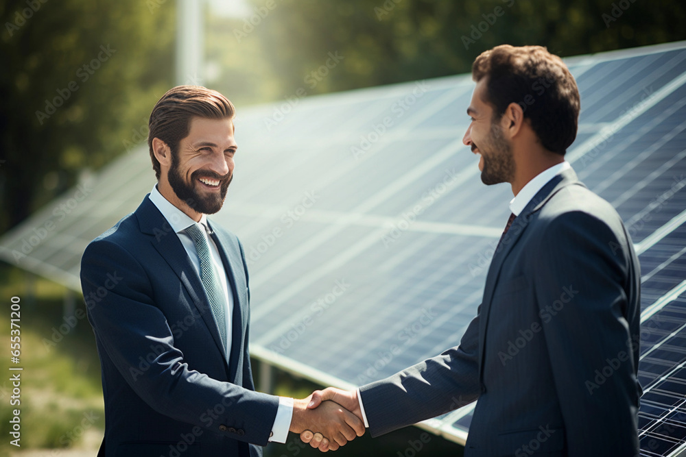 Joyful Solar Businessman: Leading the Way in Renewable Energy. AI Generated. Joyful Solar Businessman: Leading the Way in Renewable Energy. AI Generated.
