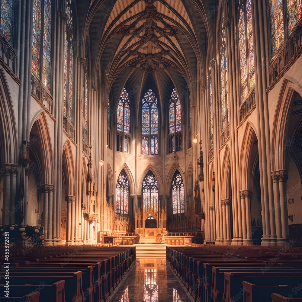 Interior of St. Patrick's Cathedral in Dublin, Ireland.