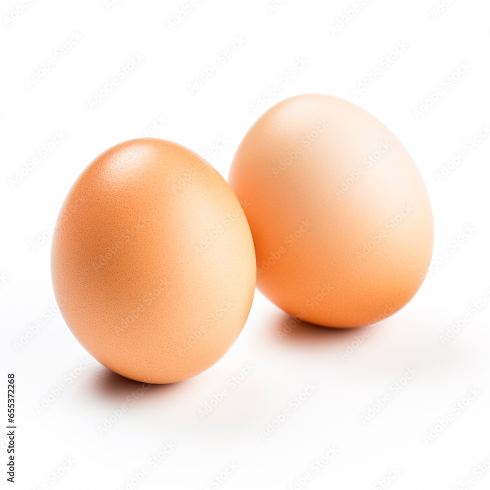 Two chicken egg isolate on white background Two chicken egg isolate on white background