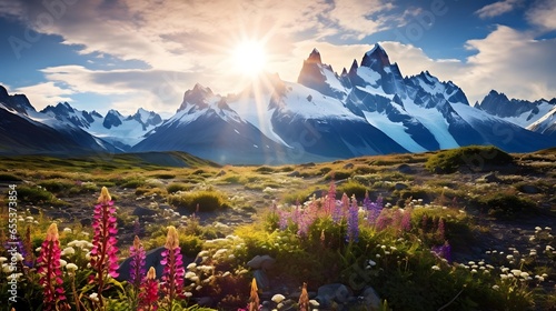 Beautiful panoramic view of the Torres del Paine National Park, Chile © Iman