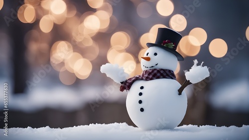 Snowman Illustration for a Merry Christmas