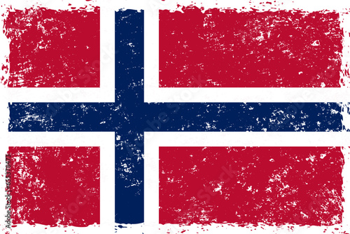 Norway flag grunge distressed style photo