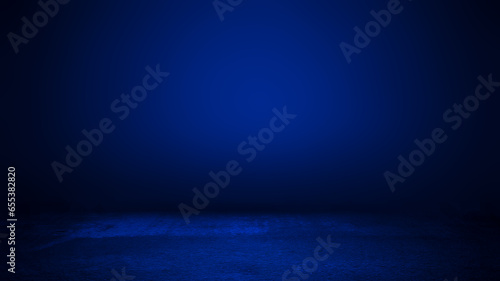 Empty blue studio room, Used as background for product display