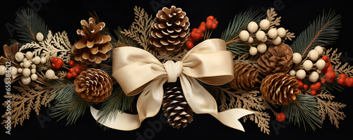 christmas decoration on a wooden table