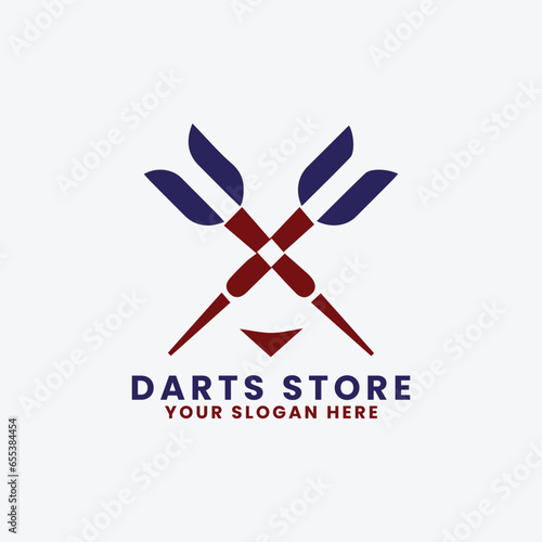 darts store logo design vector