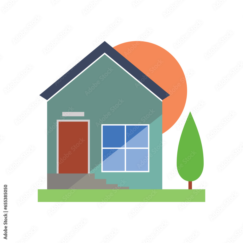 home house villa hotel icon vector logo in flat and trendy style home house villa hotel icon vector logo in flat and trendy style