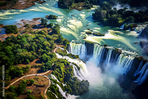 Iguazu Falls vue du ciel photo