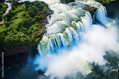 Iguazu Falls vue du ciel photo