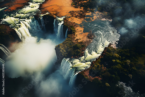 Iguazu Falls vue du ciel photo