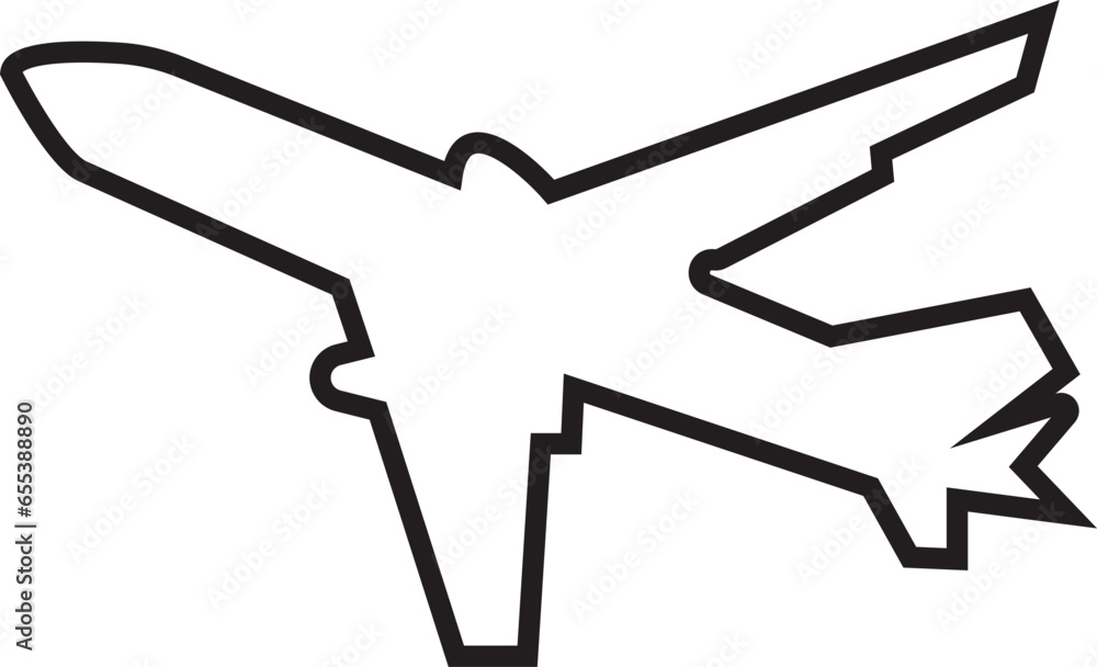 Obraz premium Set airplane icon. Aircrafts flat style - stock vector .plane line icon on white background