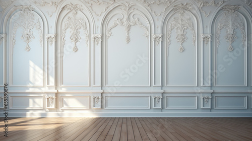 interior of a manor, white interior background  photo