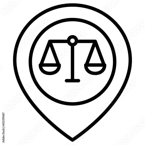 Outline Law Location icon