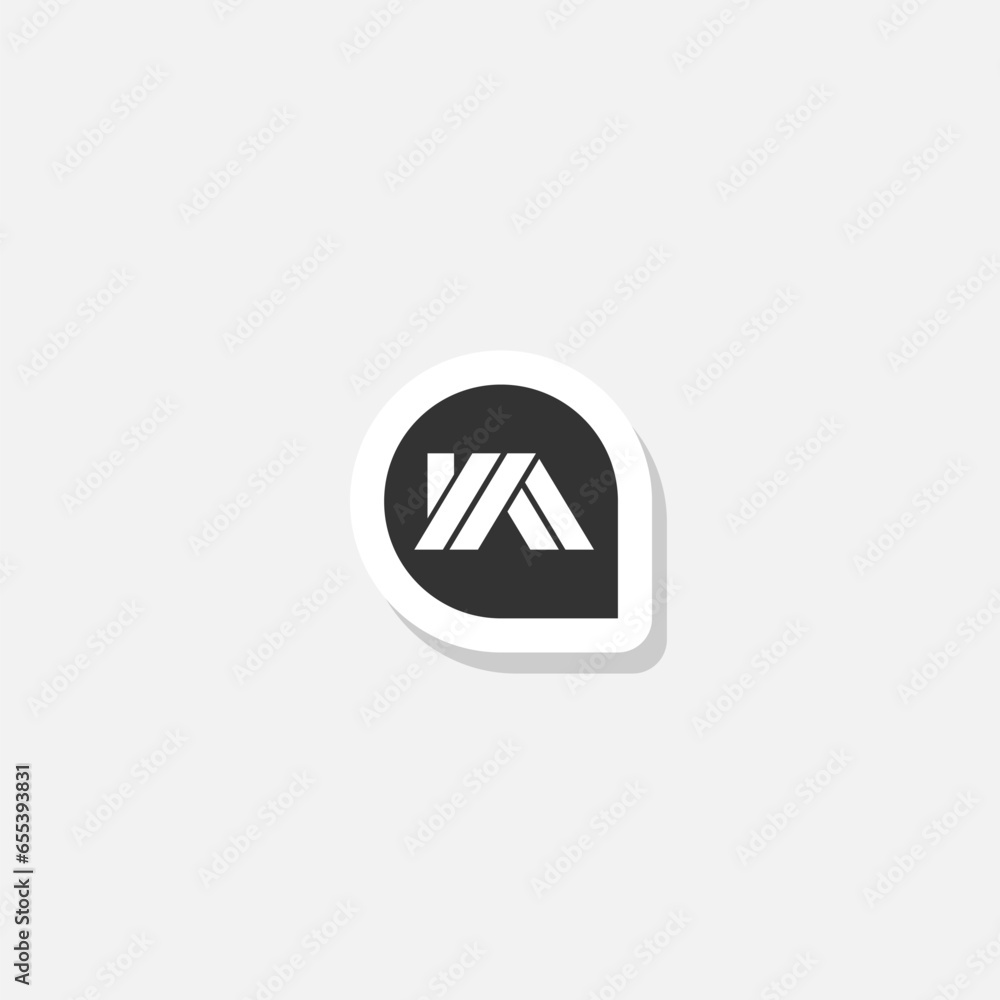 Real estate message house in speech bubble icon sticker isolated on gray background Real estate message house in speech bubble icon sticker isolated on gray background