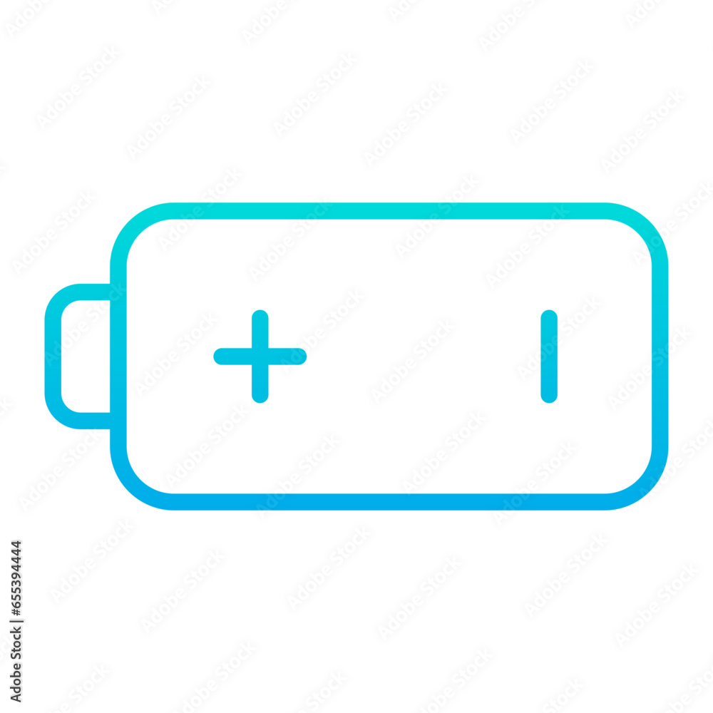 Fototapeta premium Outline gradient Battery icon