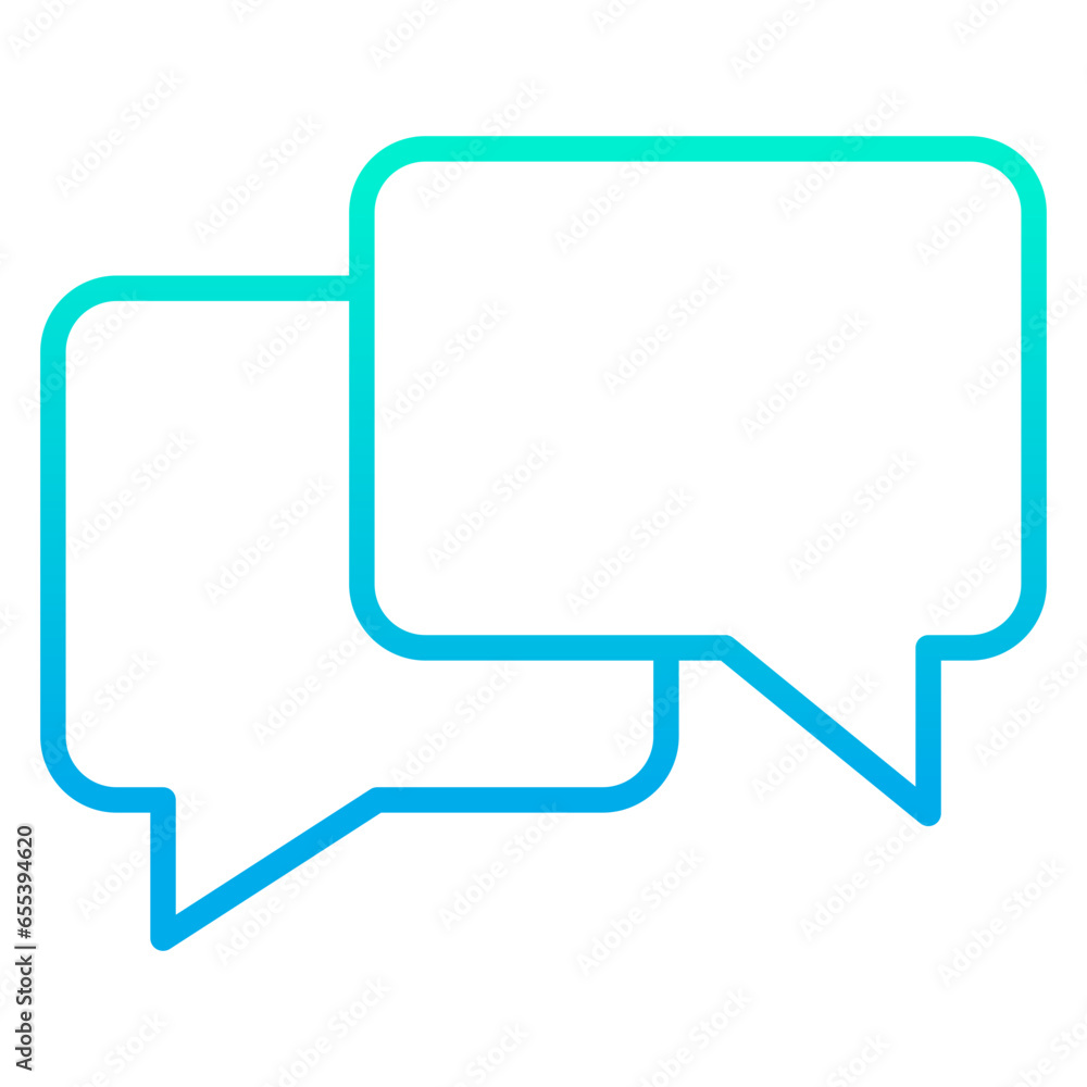 Outline gradient Message icon Outline gradient Message icon