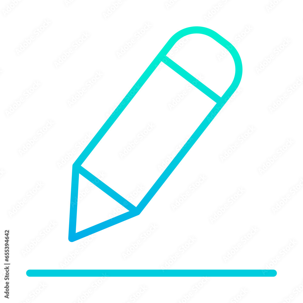 Outline gradient Pencil icon Outline gradient Pencil icon