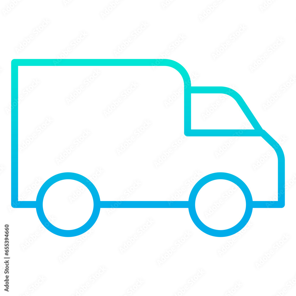 Outline gradient Transportation van icon Outline gradient Transportation van icon