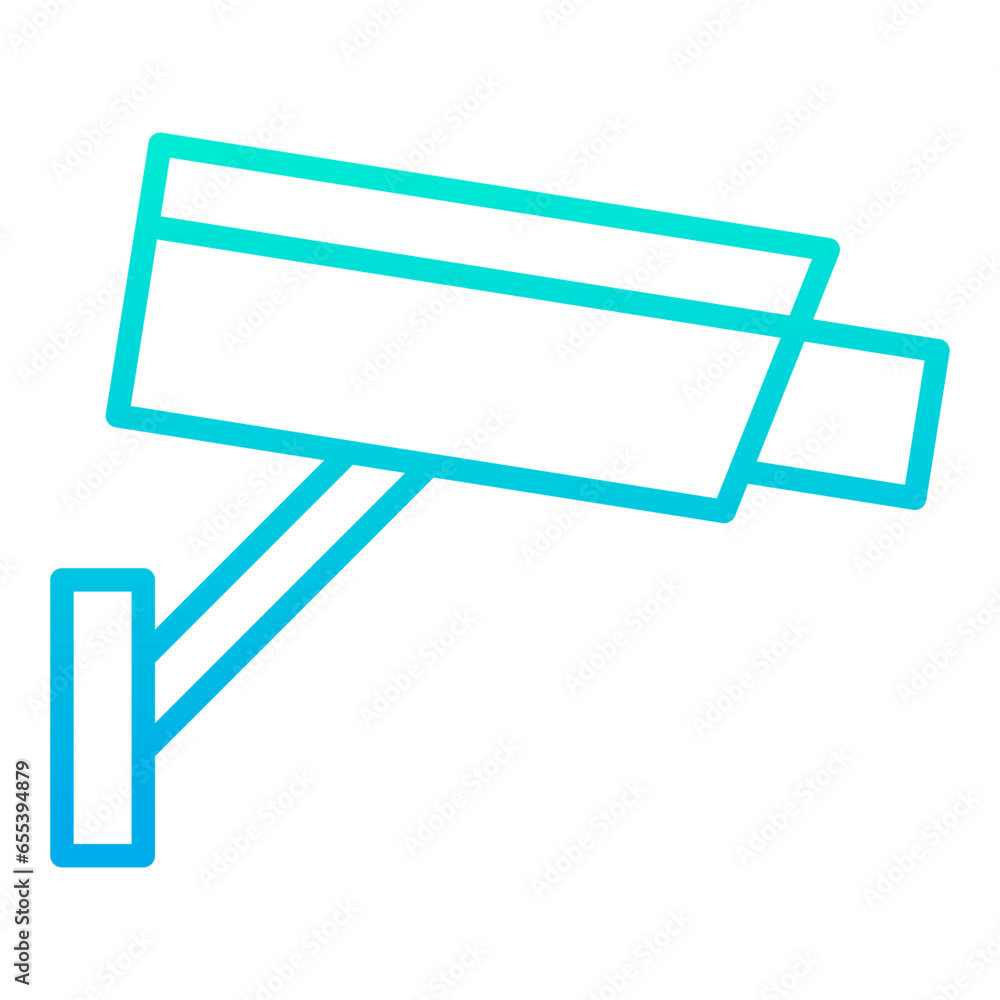 Outline gradient Security camera icon Outline gradient Security camera icon