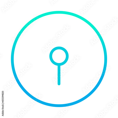 Outline gradient Keyhole icon