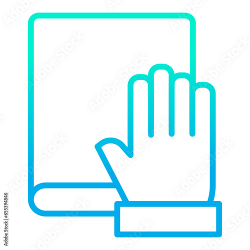 Outline gradient Law Promise icon