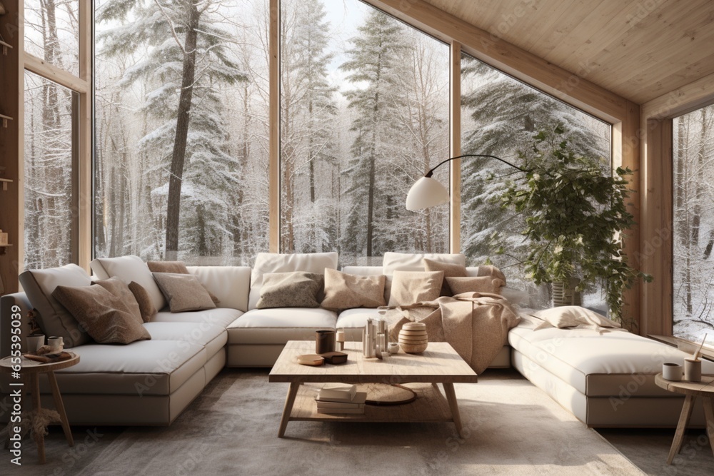 Obraz premium interior design Nordic style home Scandinavian 