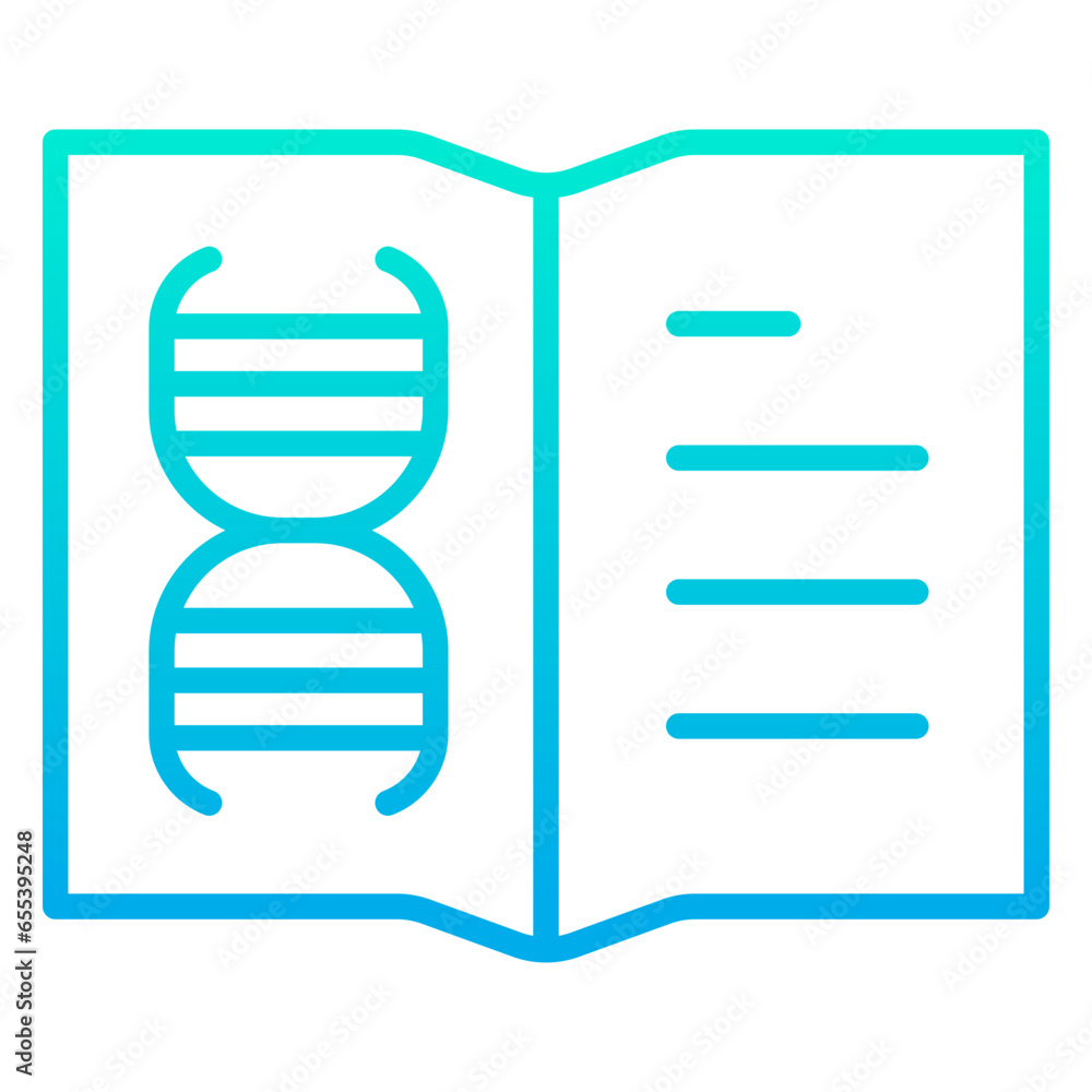 Outline gradient Dna Book icon Outline gradient Dna Book icon