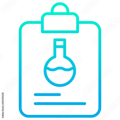 Outline gradient Notes flask icon