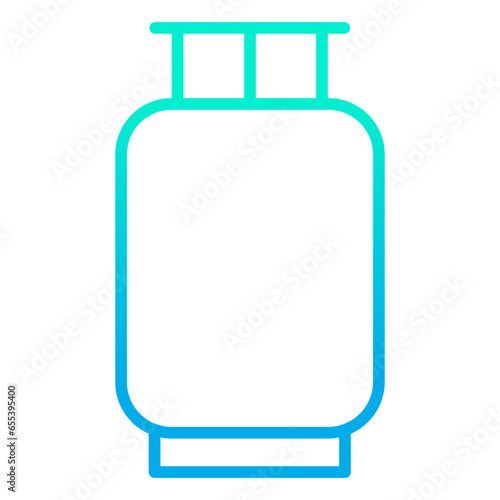 Outline gradient gas cylinder icon