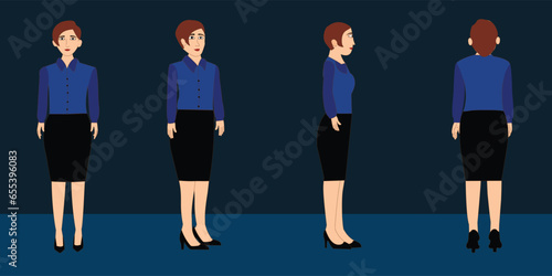 Girl cartoon character design for moral stories