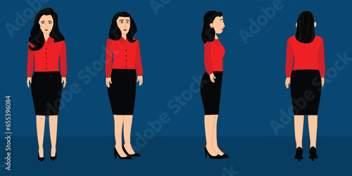 Girl cartoon character design for moral stories