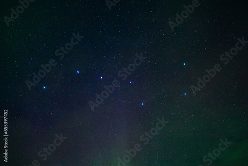 Big dipper, plough, ursa major star constellation