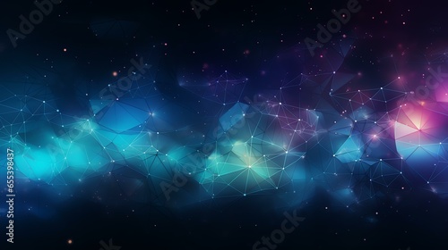 Abstract digital background. Data universe illustration. Ideal for depicting network abilities, technological processes, digital storages, science, education, etc. © Ostojic