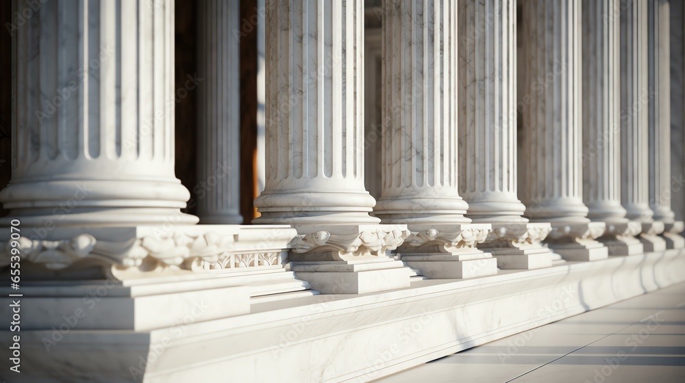 Marble pillars building detail. Marble pillars building detail.